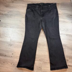 Lee Jeans Womens 22W Gray Charcoal Wash Flex Motion Straight Leg Stretch Denim